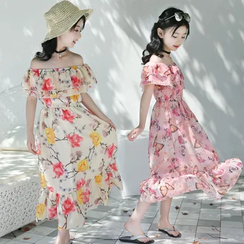 2023 Korėja Vasaros Vaikas Vaikiška Suknelė Mergina Dress Vaikai, Vienas-piece Suknelė Vaikų Berankovis Suknelė Vaikas Sundress Mados Drabužiai