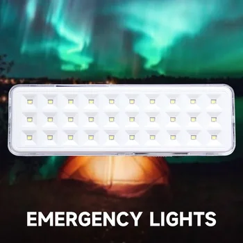 LED avarinės šviesos 30 karoliukai nešiojamų buitiniai krovimo lemputė prie sienos tvirtinamas išeiti lemputė patalpų mall koridoriaus šviesos