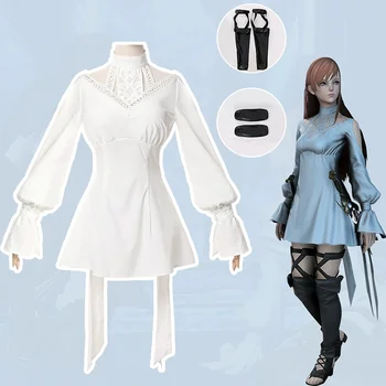 Final Fantasy XIV FF14 Minfilia Cosplay Kostiumų Balta Suknelė Moterų Žaisti Vienodai Helovinas Kostiumai Anime Komplektai