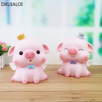 Kūrybinės Animacijos Mielas Kiaulių Piggy Bank Rudenį-atsparus Vinilas Kiaulių Apdailos Vaikų Dovana, Namų Puošybai Patartina Piggy Bank