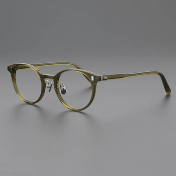 Aukštos kokybės Japonų sistemos retro akiniai Mados Acetatas Apvalių akinių Rėmeliai Presbyopia optiniai akiniai