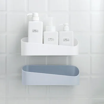 Vonios kambarys stiprus įklijuoti sienos kabo plastiko perforacija-nemokamai sienos sandėliavimo lentynos, Geometrinės formos vonios kambarys sandėliavimo lentynos