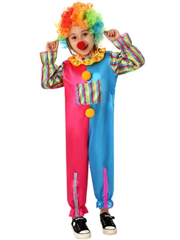 Laiminga Šalis Cirko Klounas Cosplay Vasaros kostiumai, Kostiumai Helovinas už vaikas Pramogų Parkas Joker spalvinga