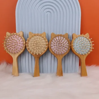 Aukštos išvaizda lygio Mini oro pagalvės bambuko masažas šukos animacinių filmų oro pagalvė šukos nešiojamų priemonė namų ūkio plaukų šukos