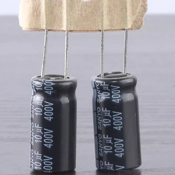 10vnt SANYO 10uf 400v 10mfd ilgą gyvenimą elektrolitinius kondensatorius 105℃ 10*20mm