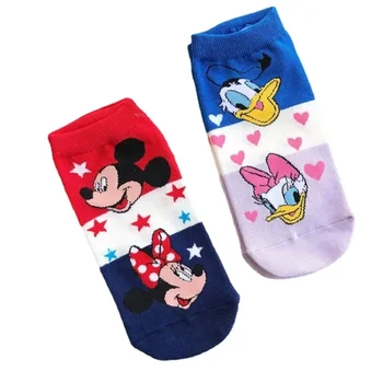 2023 Disney Animacinių filmų Stitzi Mickey Minnie ančiukas Donaldas, Daisy Voverė Mikė Lokys Piggy Kojines, Trumpos Kojines Moterų Kojinės Medvilnės