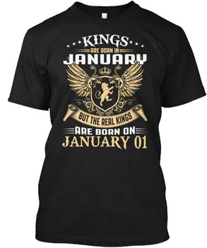 Karaliai Yra Gimę Sausio 01 Tee Marškinėliai