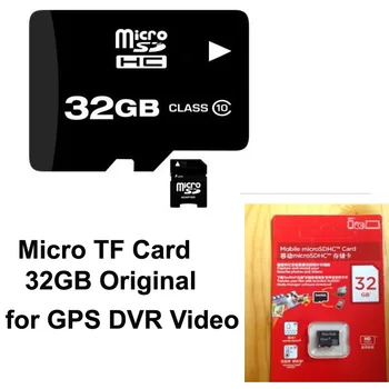 Originalus 32GB Micro SD TF Kortelė GPS /DVR Kamera /Video Recorder/ Radaro Detektorius/ Reaview veidrodis/ 4K Pogalvių monitorius/Vaizdo