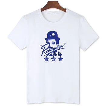 Garsaus Chaplin T-shirt Naujo Stiliaus trumpomis Rankovėmis Vasaros Drabužius Vyrams Originalus prekių Atsitiktinis Marškinėlius B1-177