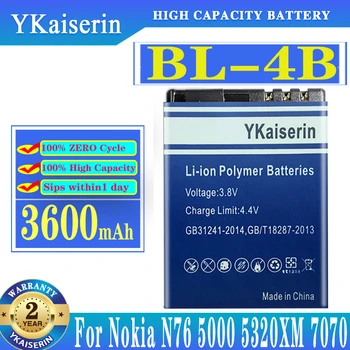 YKaiserin BL-4B BL4B Baterija 3600mah Pakeitimo 