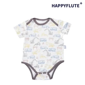 Happyflute BabyClothes Už Naujagimių Berniukų, Mergaičių Trumparankoviai Bambuko Medvilnės Baby Romper Bodysuits Kūdikiams
