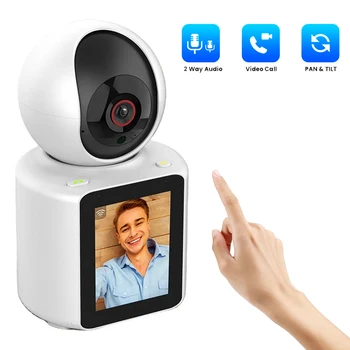 Namų Smart Camera Belaidžio WiFi žmonėmis IP Debesis 360 PTZ Kūdikio stebėjimo 2.8 Inc IPS Vyresnio amžiaus Saugos Vaizdo Skambučio Kamera Telefonas