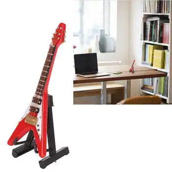 Miniatiūriniai Smuikas/Gitara Medinių Rankdarbių Namų Biuro Dekoras Muzikos Instrumentas Lėlių Smuikas/Gitara Modelio, su dėžute
