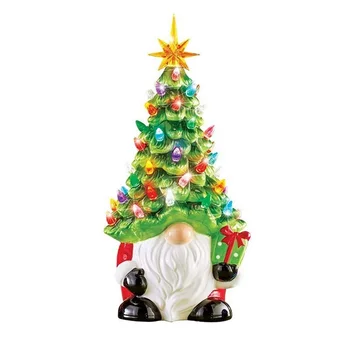 16cm Žėrintis Dervos Gnome Kalėdų Eglutė Mielas Stalo Papuošalai Papuošalų su Spalvinga Šviesos Namuose Centerpieces Šaliai Dekoro