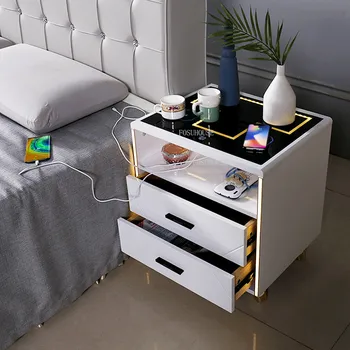Šiuolaikinės Individualų Smart Home Nightstands Miegamojo Baldai Belaidžio Stalas Mažų Namų Staliukas Kambarį Laikymo Spintos