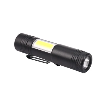 Naujas Mini Nešiojamas Aliuminio Q5 LED Žibintuvėlis XPE&COB Darbą Šviesos Lanterna Galingas Pen Žibinto Lempa, 4 Režimai Naudoti 14500 Arba AA