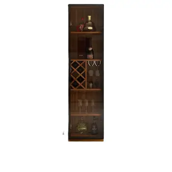 Šviesos prabangūs aukštos klasės vyno kabineto modernus minimalistinio stiklo durys Šiaurės grindų pusėje kabineto BARO LENTYNOS