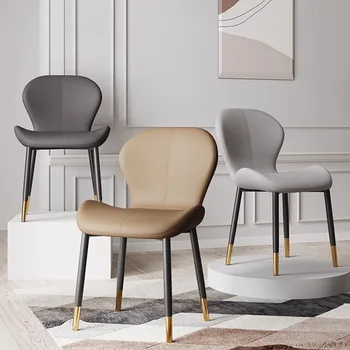 Pagalvėlė Metalo Valgomojo Kėdės Modernus Patogus Juoda Dizainerio Kėdės Koją Raštas Estetinės Meuble Salonas Italų Stiliaus Baldai