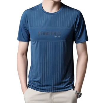 2023 Mados vyriški trumparankoviai marškinėliai Laiškas išspausdintas Trumpas rankovėmis Apvalios Kaklo Dizaino vientisos Spalvos vyriški trumparankoviai marškinėliai