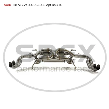 SPEX Perfroamnce Elektroninių Vožtuvų Catback Audi R8 V10, V8 4.2 L 5.2 L Auto OPF GPF Duslintuvo Išmetimo SS304 Automobilių Reikmenys