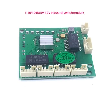 100M switch Nevaldomas 5port 10/100M industrial Ethernet switch module Plokštę, 