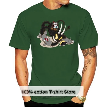Cuphead Vyrų Viršūnes Tee Marškinėliai Mados Nauji Su Žymės Marškinėlius (T-Shirt Medvilnės Tinkinti