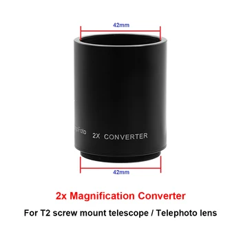 2x Priartinimas Objektyvas tele-converter T2 varžtu pritvirtinkite 420-800mm ,500mm, 800mm ,900mm ,650-1300mm, Objektyvai ir kt.